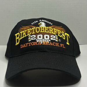 Vintage Biketoberfest 2002 Daytona Beach Hat Cap Black Eagle Motorcycle Rally